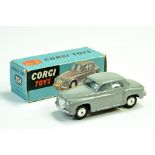 Corgi No. 204 Rover 90 Saloon with grey body and flat spun hubs. Generally excellent in good box.