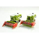 GAMA pair of 1/43 Combines comprising Claas Dominator 100 plus one other, scarce Volvo BM liveried