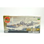 Airfix 1/600 plastic model kit comprising HMS Belfast. Ex trade stock, hence complete. Excellent.