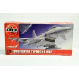 Airfix 1/72 plastic model kit duo comprising Eurofighter Typhoon F.MK2. Ex trade stock, hence