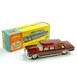 Corgi No. 247 Mercedes Benz 600 Pullman in maroon with cream interior. Excellent in very good box.