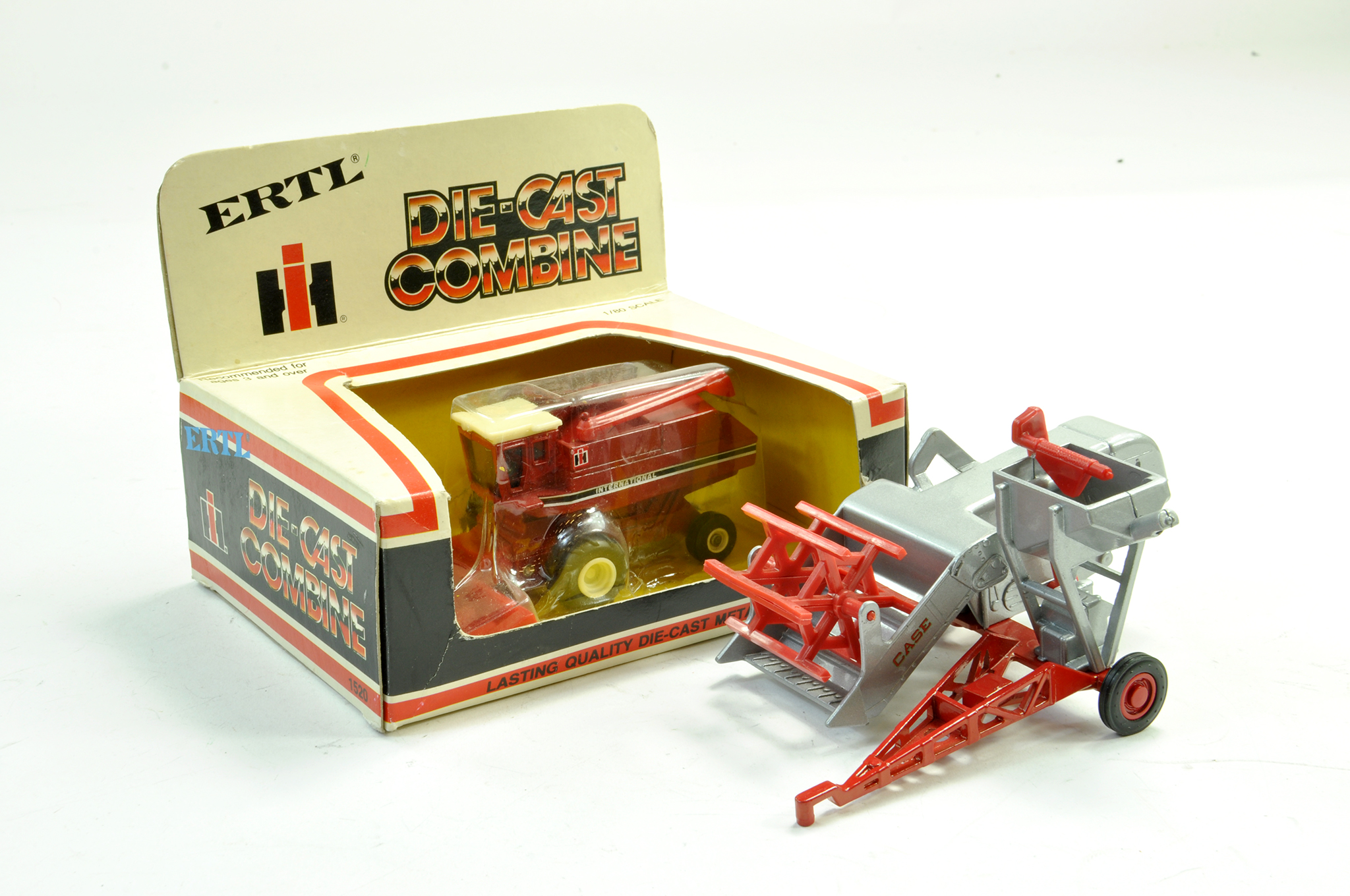 Ertl 1/64 International Combine plus 1/43 Trailed Case issue. Generally excellent, one boxed.