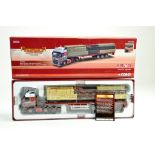 Corgi 1/50 diecast truck issue comprising No. CC14025 Volvo FH Flat bed Trailer and Load in the