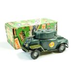 Triang Minic No. M101 Armoured Car in dark green. Harder issue to find is very good to excellent