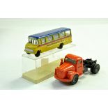 Galgo (Argentina) Micro Omnibus boxed plus Jue Brazillian issue Scania Truck. Generally very good to