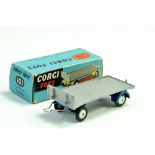 Corgi No. 101 Platform trailer in metallic blue. Generally good to very good in good box.