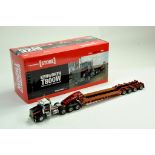 Sword Models 1/50 Kenworth T800W with 4 Axle Flip Low Boy Trailer in the livery of Mammoet.