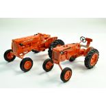 Allis Chalmers 1/16 Tractor Duo comprising D14 and one other. Generally Excellent.