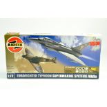 Airfix 1/72 plastic aircraft model kit comprising Eurofighter Typhoon Supermarine Spitfire Duo