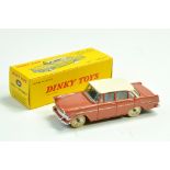 French Dinky No. 554 Opel Rekord with coral body, off white roof, pale grey interior, silver trim