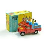 Corgi No. 487 Chipperfields Circus Land Rover Parade Vehicle. Missing tow hook and chimp,