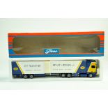 Tekno 1/50 diecast truck issue comprising DAF Drawbar Trailer in the livery of Dinant Iterson.