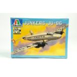 Italeri 1/72 plastic aircraft model kit comprising Junkers JU-86. Ex trade stock, hence complete.