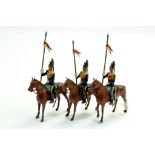 Britains or Similar Lead Metal Soldiers comprising Mounted lancer issues. Generally Fair to good.