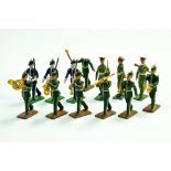 Misc metal figure / soldier group comprising Marching Band Figures and others. Generally Very