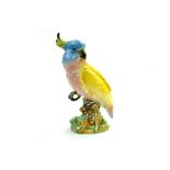 Beswick Cockatoo Model No 1180 Small - 8 ½”– 21/6cm – Turquoise and yellow – Gloss - No Faults.