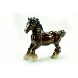 Beswick Horse Shire Mare Model No 975 - 8 ½” – 21.6cm Brown - Gloss - Original Issue - No Faults.