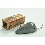 Triang Minic Tinplate Mouse. With Key. Mechanism works tentatively. Fair to Good, fair box.