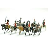 Britains or Similar Lead Metal Soldiers comprising Mounted issues. Various guises. Generally Fair.