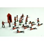 Britains or Similar Lead Metal Soldiers comprising various redcoat issues. Generally Fair to good.