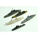 An interesting group of waterline vintage pre-war model ships including scarce issue cast from soap.