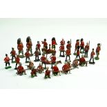 Britains or Similar Lead Metal Soldiers comprising various redcoat issues including larger scale