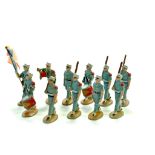 Unusual French Marching Military Figures. Likely French Aluminium issues, Cofalu, Starlux, Quiralu