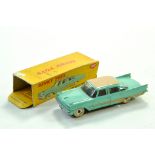 Dinky No. 192 De Soto Fireflite Sedan in turquoise with beige roof panel and side flashes. Generally