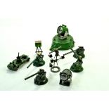 A further interesting military group of toys comprising searchlight issues and related items.