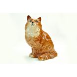 Beswick Persian Cat Seated looking up Model No 1867 - 9 ½” – 24cm - Ginger - Gloss - No Faults.