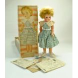 A well preserved and beautiful 19” 1950s Pedigree "Elizabeth" the Dressmaking Doll all Original in