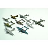 A very interesting group of vintage model aircraft including cast brass DeHavilland Racer and