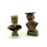 Duo of scarce Bust Figurines comprising Ferdinand Foch, brass plus General Jan Smuts. Both would