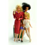 Group of vintage 1970's issue, Barbie Dolls, with others. Please be aware there has been some head