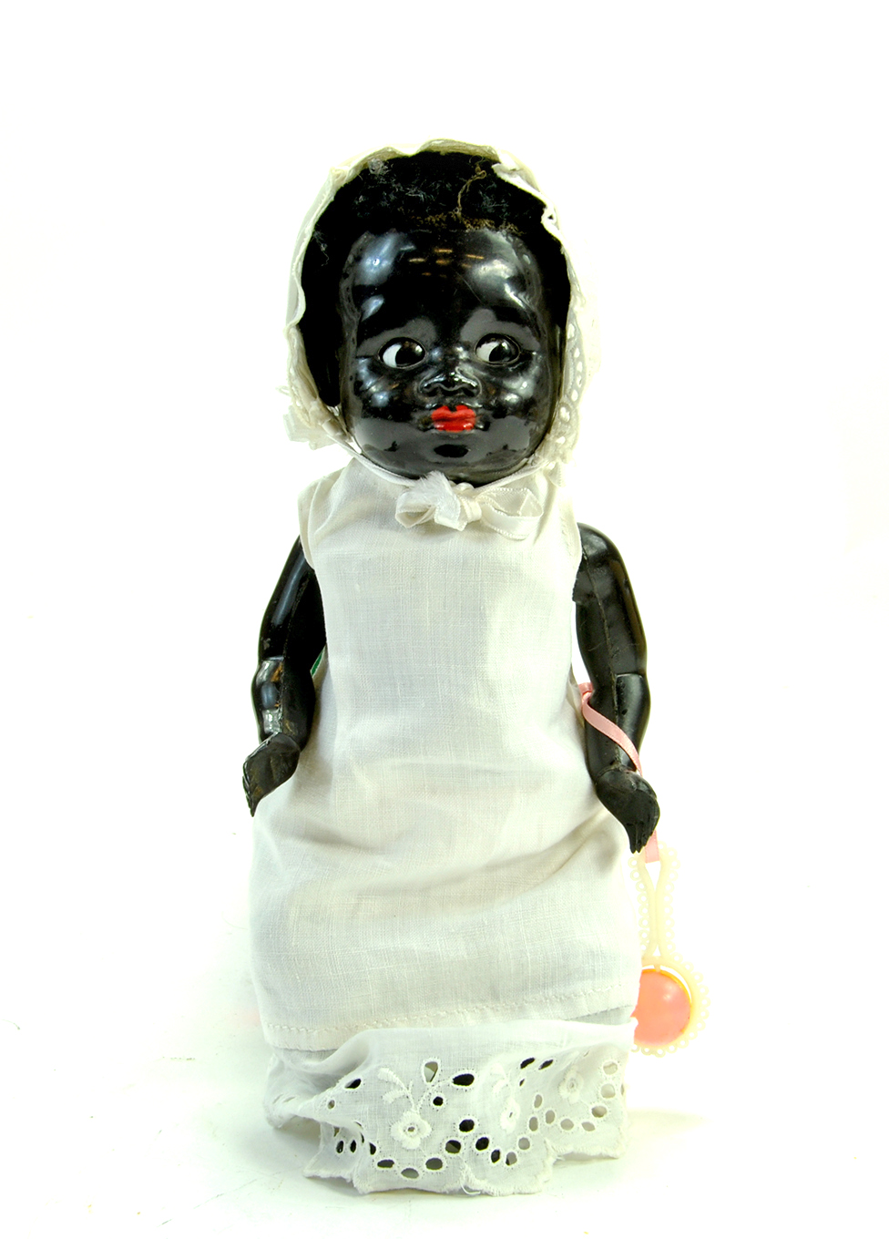 Rare 10.5" African featured Pedigree baby doll. There are no makers markings, but does have 'Made in