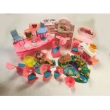 A group of Sindy / Barbie Furniture plus original Polly Pocket issues. Would benefit from a