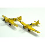 Duo of hand built vintage model trainer aircraft. Fair to Good. Note: We are happy to provide