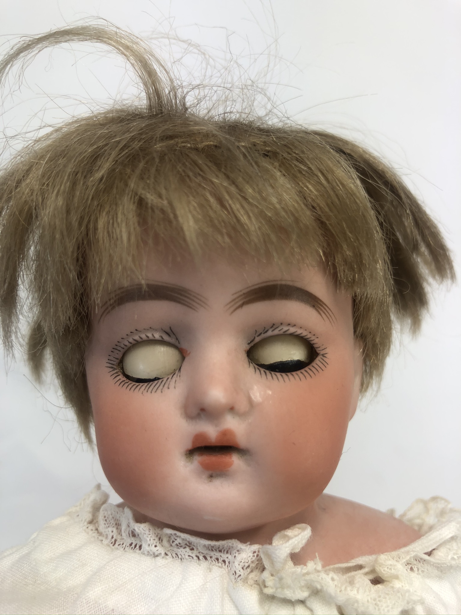 Antique German Doll, 12" Markings Made in Germany with Turtle logo, likely Schildkröt, mould - Image 3 of 7