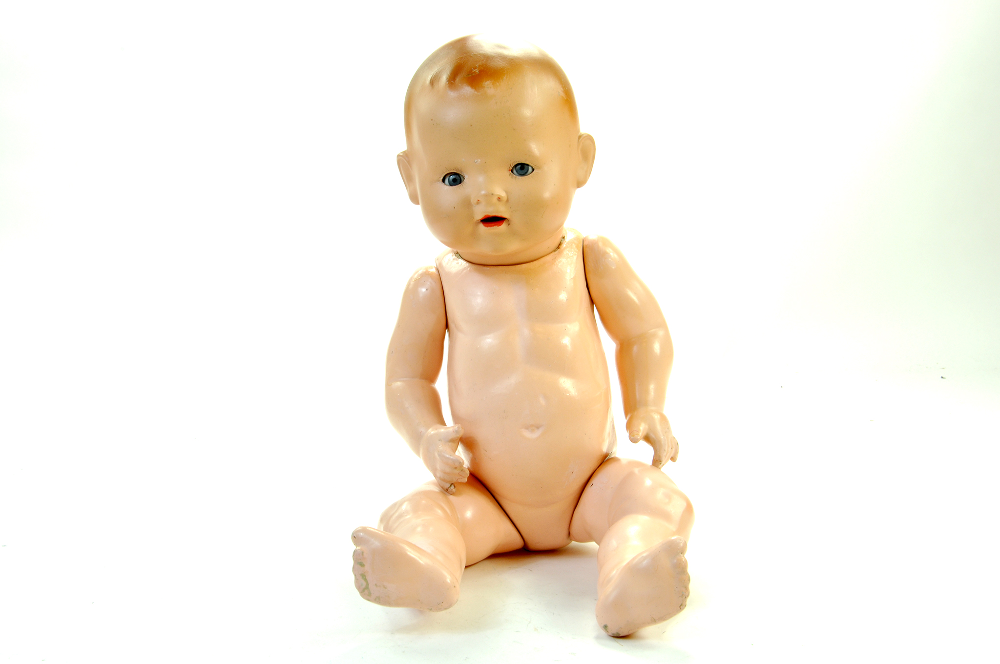 Antique 18” Early 20th Century Heinrich Handwerck Baby Doll. Marked Germany H.W 6 on back of head,