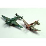 Duo of Palitoy plastic issue model aircraft from the 1940's. Note: We are happy to provide