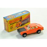 Matchbox Superfast No. 54 Ford Capri. Orange with black bonnet. Very good to excellent in very