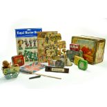 An interesting group comprising various nostalgic items. Original Queen's Coronation Flag, Tins,