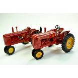Duo of Massey Harris Tractor issues in 1/16 comprising MH44 and MH33, Ertl. Generally Excellent.