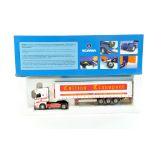 Universal Hobbies 1/50 diecast truck issue comprising Scania Curtainside in the livery of Collins
