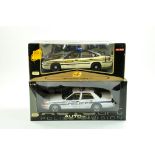 Maisto 1/18 diecast issue comprising Chevrolet Impala plus Autoart Police Series model. Generally
