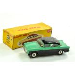 Dinky No. 165 Humber Hawk in two tone mint green and black, chrome spub hub. A good to very good