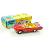 Corgi No. 215S Ford Thunderbird Open Sports in red with off yellow interior, silver trim, spun hubs.