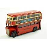 Triang Minic larger scale No. 60M Double Decker Bus with Pedigree Dolls/Pedigree Pets and Triang