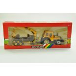Britains 1/32 Farm issue comprising No. 9609 Valmet 805 Tractor and Logging Trailer Gift Set. Scarce
