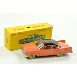 French Dinky No. 545 De Soto Diplomat in peach and black with concave hubs and white tyres. Very